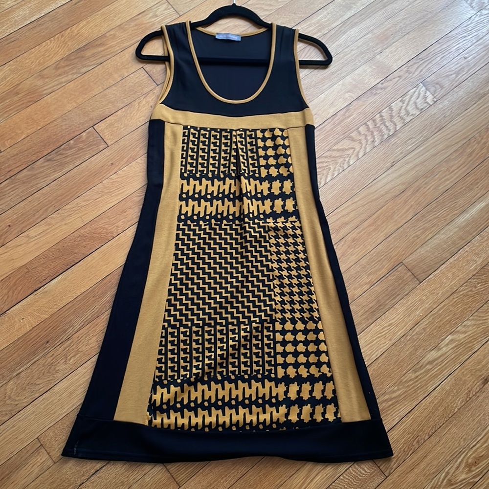 Women’s Vintage Real Pourquoipasnous Paris Double Knit Retro Contemporary Dress